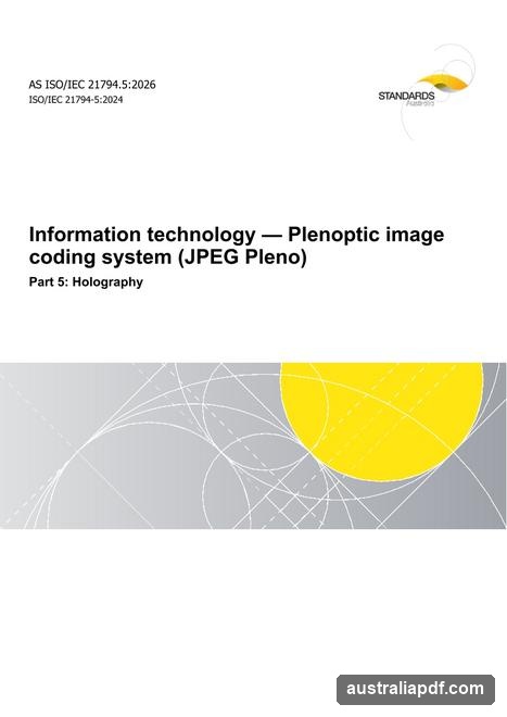 AS ISO/IEC 21794.5: 03/20/2026 9781761756603
