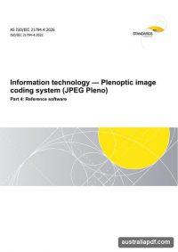 AS ISO/IEC 21794.4: 03/20/2026 9781761756610